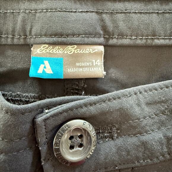 Eddie Bauer Women's First Ascent Guide Pro Pants Capris Black Stretch - Size 14 - Picture 8 of 10